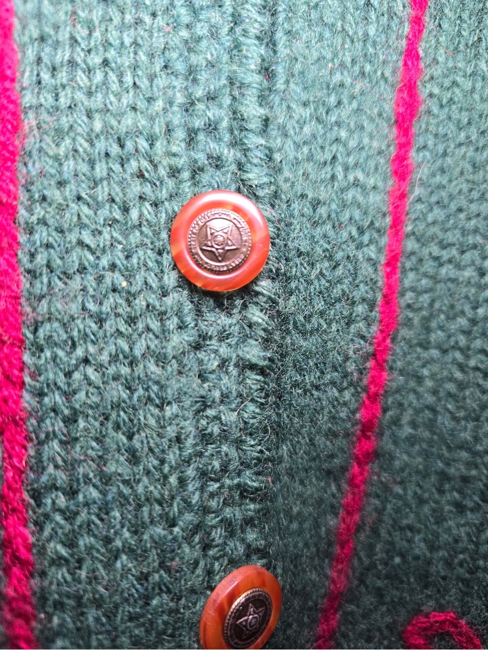 Vintage Susan Bristol Embroidered Cardigan Wool Floral Celtic Large ASO Phoebe - Picture 4 of 12